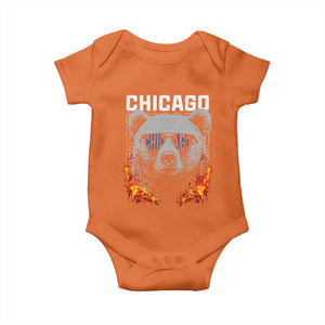 Bears Mascot Baby Onesie Vintage Retro Chicago TS10 Orange Print Your Wear
