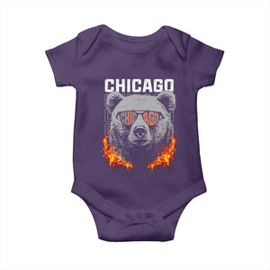 Bears Mascot Baby Onesie Vintage Retro Chicago TS10 Purple Print Your Wear