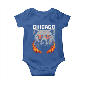 Bears Mascot Baby Onesie Vintage Retro Chicago TS10 Royal Blue Print Your Wear