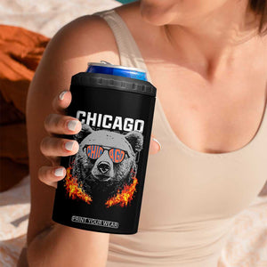 Bears Mascot 4 in 1 Can Cooler Tumbler Vintage Retro Chicago TS10 Print Your Wear