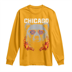 Bears Mascot Long Sleeve Shirt Vintage Retro Chicago TS10 Gold Print Your Wear