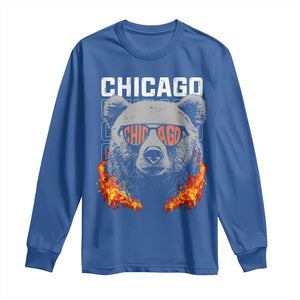 Bears Mascot Long Sleeve Shirt Vintage Retro Chicago TS10 Royal Blue Print Your Wear