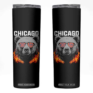 Bears Mascot Skinny Tumbler Vintage Retro Chicago TS10 Black Print Your Wear