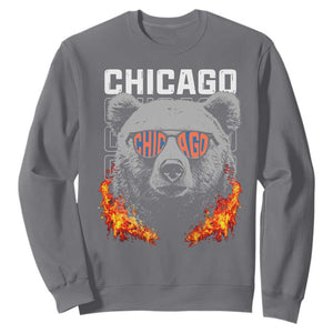 Bears Mascot Sweatshirt Vintage Retro Chicago TS10 Charcoal Print Your Wear