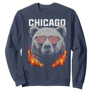 Bears Mascot Sweatshirt Vintage Retro Chicago TS10 Navy Print Your Wear
