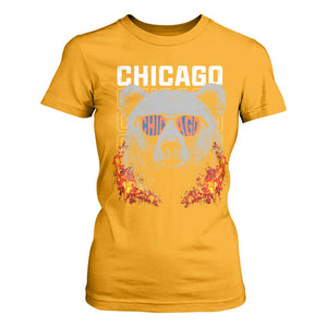 Bears Mascot T Shirt For Women Vintage Retro Chicago TS10 Gold Print Your Wear