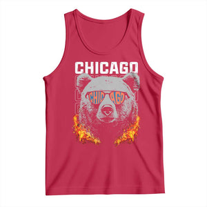 Bears Mascot Tank Top Vintage Retro Chicago TS10 Red Print Your Wear