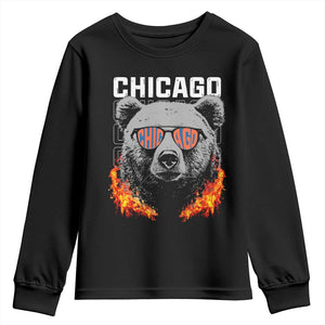 Bears Mascot Youth Sweatshirt Vintage Retro Chicago TS10 Black Print Your Wear