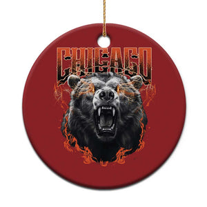 Vintage Chicago Christmas Ornament Retro Graphic Wild Bear Streetwear Bootleg TS10 Print Your Wear