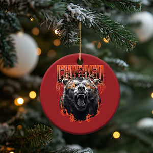 Vintage Chicago Christmas Ornament Retro Graphic Wild Bear Streetwear Bootleg TS10 Print Your Wear