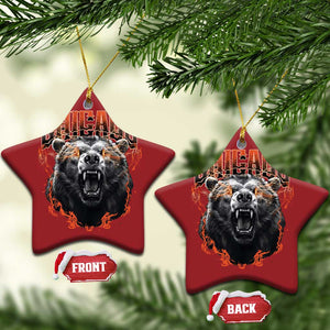 Vintage Chicago Christmas Ornament Retro Graphic Wild Bear Streetwear Bootleg TS10 Star Red Print Your Wear