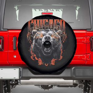 Vintage Chicago Spare Tire Cover Retro Graphic Wild Bear Streetwear Bootleg TS10 Black Print Your Wear
