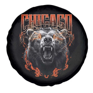 Vintage Chicago Spare Tire Cover Retro Graphic Wild Bear Streetwear Bootleg TS10 Print Your Wear