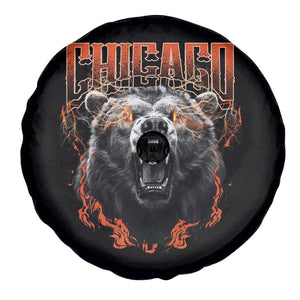 Vintage Chicago Spare Tire Cover Retro Graphic Wild Bear Streetwear Bootleg TS10 Print Your Wear