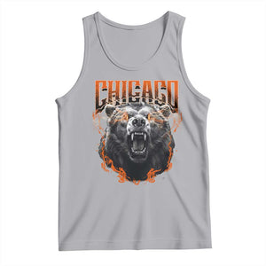 Vintage Chicago Tank Top Retro Graphic Wild Bear Streetwear Bootleg TS10 Athletic Heather Print Your Wear