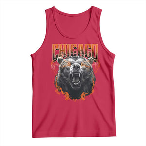 Vintage Chicago Tank Top Retro Graphic Wild Bear Streetwear Bootleg TS10 Red Print Your Wear