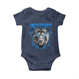 Lion Lovers Baby Onesie Detroit Fan Apparel TS10 Navy Print Your Wear