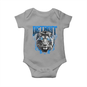 Lion Lovers Baby Onesie Detroit Fan Apparel TS10 Sport Gray Print Your Wear