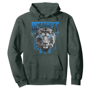 Lion Lovers Hoodie Detroit Fan Apparel TS10 Dark Forest Green Print Your Wear
