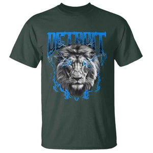Lion Lovers T Shirt Detroit Fan Apparel TS10 Dark Forest Green Print Your Wear