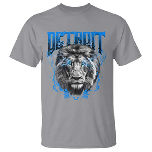 Lion Lovers T Shirt Detroit Fan Apparel TS10 Sport Gray Print Your Wear