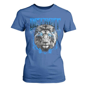 Lion Lovers T Shirt For Women Detroit Fan Apparel TS10 Royal Blue Print Your Wear
