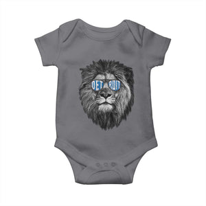 Lion Lovers Baby Onesie Wearing Glasses Retro Vintage Style Detroit Fan TS10 Charcoal Print Your Wear