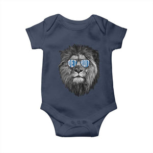 Lion Lovers Baby Onesie Wearing Glasses Retro Vintage Style Detroit Fan TS10 Navy Print Your Wear