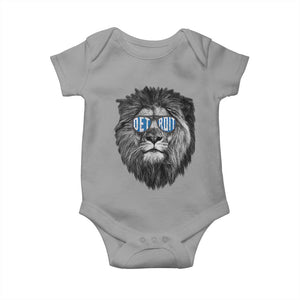Lion Lovers Baby Onesie Wearing Glasses Retro Vintage Style Detroit Fan TS10 Sport Gray Print Your Wear
