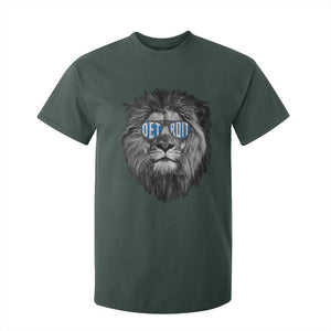Lion Lovers T Shirt For Kid Wearing Glasses Retro Vintage Style Detroit Fan TS10 Dark Forest Green Print Your Wear