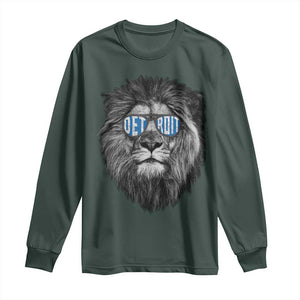 LF Game Day Long Sleeve Shirt Wearing Glasses Retro Vintage Style Football Fan TS10 Dark Forest Green Print Your Wear
