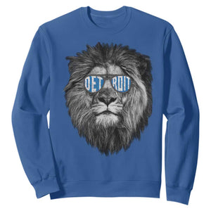 LF Game Day Sweatshirt Wearing Glasses Retro Vintage Style Football Fan TS10 Royal Blue Print Your Wear