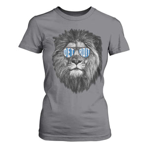 Lion Lovers T Shirt For Women Wearing Glasses Retro Vintage Style Detroit Fan TS10 Charcoal Print Your Wear