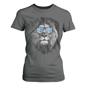 Lion Lovers T Shirt For Women Wearing Glasses Retro Vintage Style Detroit Fan TS10 Dark Heather Print Your Wear