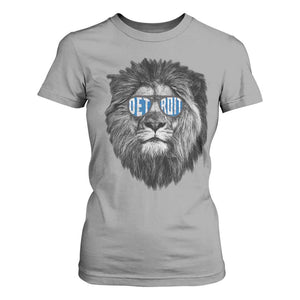 Lion Lovers T Shirt For Women Wearing Glasses Retro Vintage Style Detroit Fan TS10 Sport Gray Print Your Wear