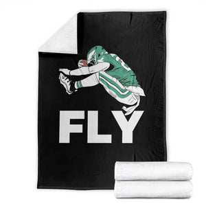 Philly Fan Throw Blanket Barkley Backwards Hurdle TS10 Black Print Your Wear