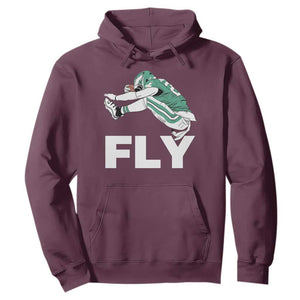 Philly Fan Hoodie Barkley Backwards Hurdle TS10 Maroon Print Your Wear