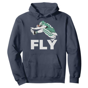 Philly Fan Hoodie Barkley Backwards Hurdle TS10 Navy Print Your Wear