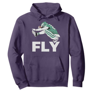 Philly Fan Hoodie Barkley Backwards Hurdle TS10 Purple Print Your Wear