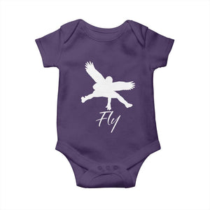Philly Lover Baby Onesie Fly Birds Spirit Vintage Football Lovers TS10 Purple Print Your Wear