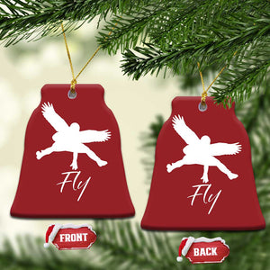 Eagles Fly Christmas Ornament Philadelphia Birds Spirit TS10 Bell Flake Red Print Your Wear