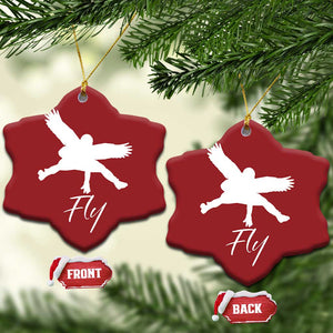 Eagles Fly Christmas Ornament Philadelphia Birds Spirit TS10 Snow Flake Red Print Your Wear