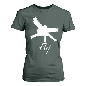 Philly Lover T Shirt For Women Fly Birds Spirit Vintage Football Lovers TS10 Dark Forest Green Print Your Wear
