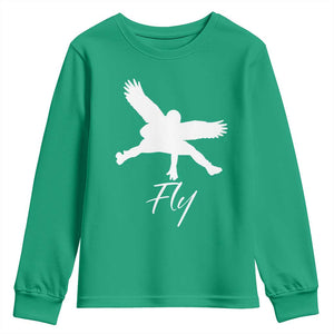 Philly Lover Youth Sweatshirt Fly Birds Spirit Vintage Football Lovers TS10 Irish Green Print Your Wear