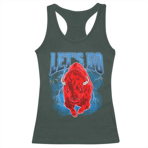 Let's Go BFB Racerback Tank Top Western New York WNY Pride Mafia Gift TS10 Dark Forest Green Print Your Wear