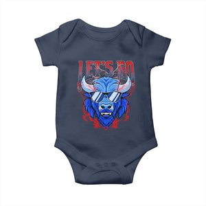 Let's Go Buffalo Baby Onesie Fan Apparel WNY Pride TS10 Navy Print Your Wear