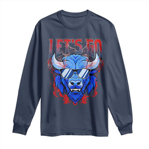 Let's Go BFB Long Sleeve Shirt Fan Apparel WNY Pride TS10 Navy Print Your Wear