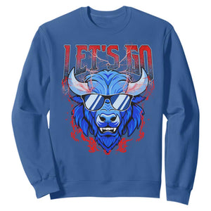 Let's Go BFB Sweatshirt Fan Apparel WNY Pride TS10 Royal Blue Print Your Wear