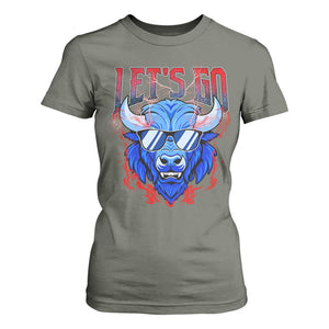 Let's Go Buffalo T Shirt For Women Fan Apparel WNY Pride TS10 Military Green Print Your Wear