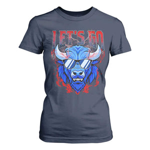 Let's Go Buffalo T Shirt For Women Fan Apparel WNY Pride TS10 Navy Print Your Wear